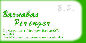 barnabas piringer business card